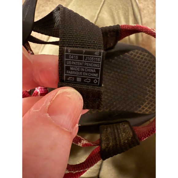 Chaco ZX2 Yampa Pink Black Geometric Double Strap Toe Loop Sandals Womens 8 - Picture 10 of 10